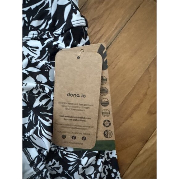 Dona Jo Women's Alpine Black /White Floral Skort Tennis Golf Size M - Picture 5 of 8